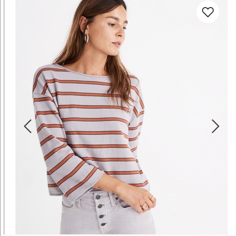 Madewell Boat Neck Striped Sweater